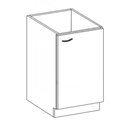 Niki 7. 40 D 1F BB 40x82x72cm fényes krém/szürke (munkalap nélkül)