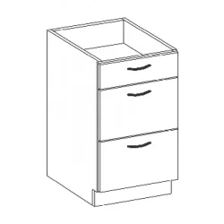 Niki 7. 80 D 3S BB 80x82x72cm fényes krém/szürke (munkalap nélkül)
