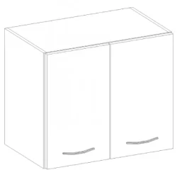 Niki 7. 80 G-72 2F 80x71,7x31cm fényes krém/szürke