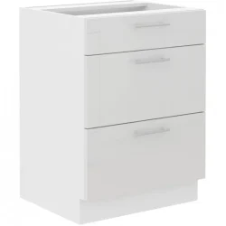 Niki 41 konyha 60 D 3S BB prémium box fényes fehér