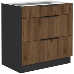Niki 34 konyha 80 D 3S BB PREMIUM BOX okapi dió/ fekete