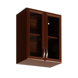 Sycylia G60S 2 ajtós üveges felső szekrény 60 milánó dió